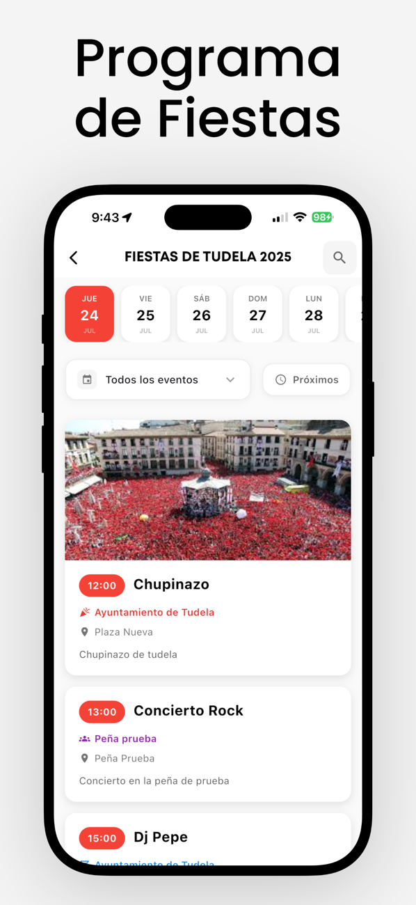Juerga Tudelana — eventos